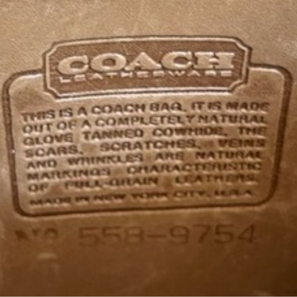 Vintage COACH Convertible Clutch Basic Bag | Tabac Leather with Monogram - Picture 9 of 9